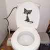 YOJA 18.9*22.5CM Angry Cat Funny Room Wall Decor Decals Personality Toilet Seat Stickers T1-0152 ► Photo 3/6
