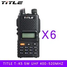 (6 PCS)Black KSUN protable radio UV-K5 Dual Band UHF 400-520MHZ FM RADIO Two Way Radio walkie talkie