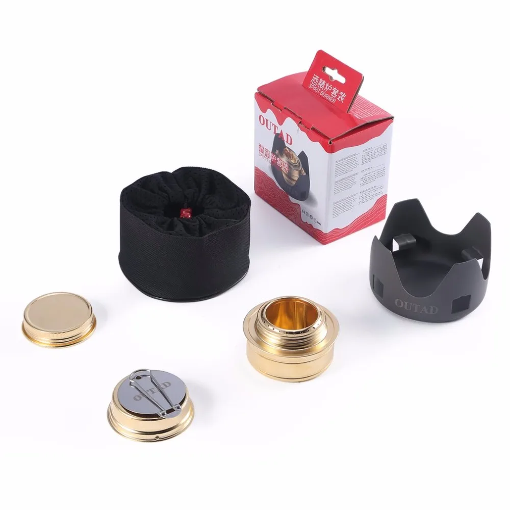 

OUTAD Outdoor Portable Alcohol Stove Burner Windproof Camping Field Alcohol Stove Furnace Cookware Gas Cookout Picnic Cooker