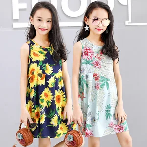Big Girls Dresses Summer Little Girls Dresses Kids Baby Girl Flora Dress Children Clothes