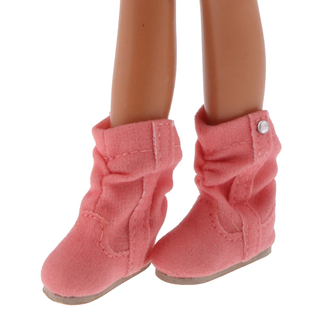 1/6 a Pair Delicately Handcrafted Doll Boots Shoes In Winter for Blythe Dolls Dressing Up Clothing Accessory 