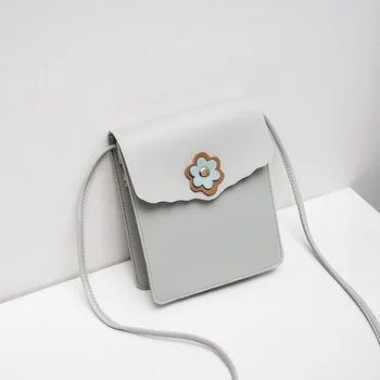 

Crossbody Single Shoulder Bag Flower Decoration Mini Rectangle Handbag with Strap for Women MSJ99