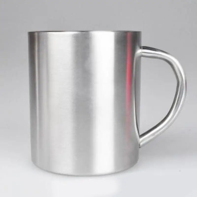 

Good 1pcs New 300ml Stainless Steel Portable Mug galss Double Wall Travel Tumbler Coffee Mug Tea glass