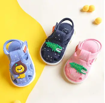 

Free shipping Baby shoes 2019 summer Baby First walk Children's Baby leather shoes bottom 0-1-2 old Children's Princess shoe 43