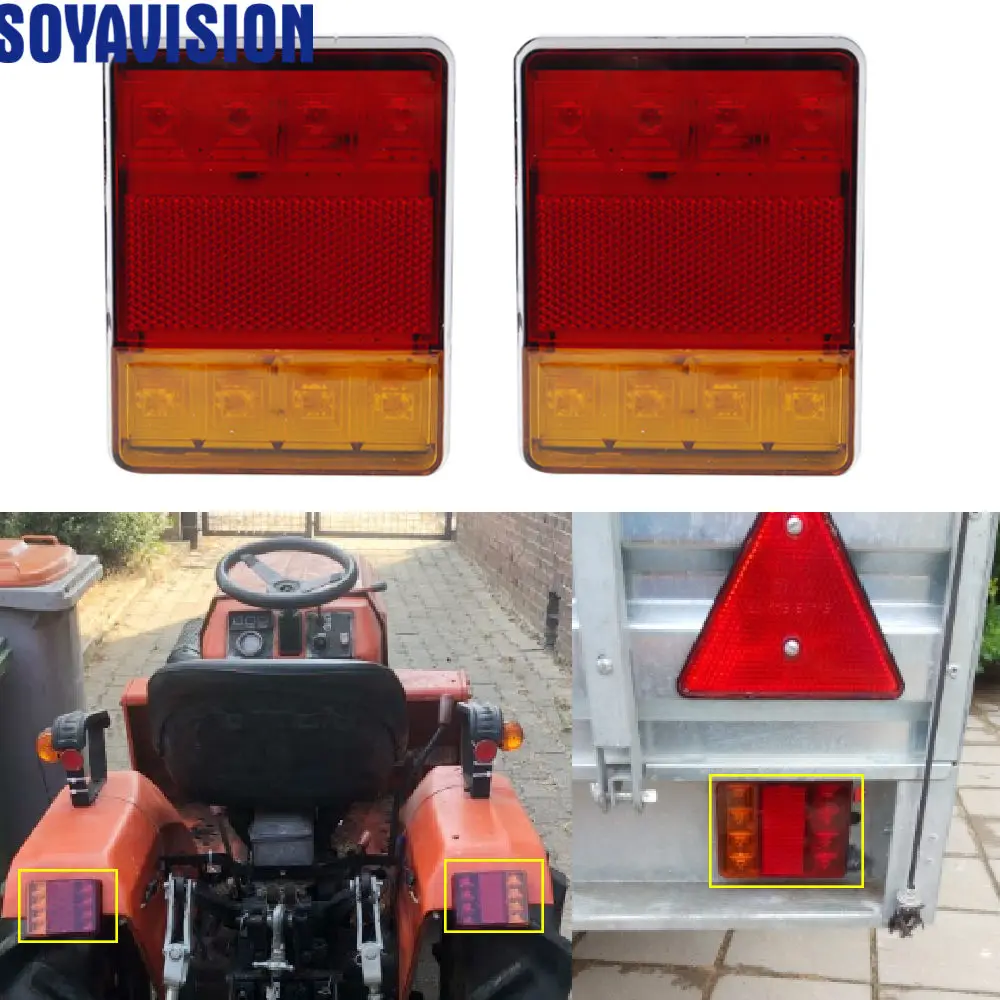 2x12V автомобиль грузовик светодиодный задний светильник Аварийные огни s