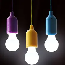 Креативная Подвесная лампа светодиодный светильник цветная лампа вытяжной шнур вечерние лампы для сада Крытый открытый светильник ing украшение