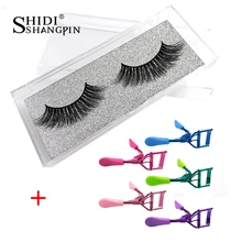 1 пара 3D норки ресницы вечерние натуральный Длинные Накладные 1 шт. красочные ресницы Пинцет партия макияж комплект