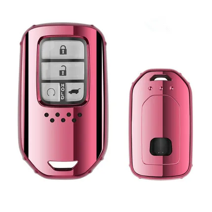 Мягкий чехол для ключей автомобиля из ТПУ для honda Civic accord 9 crider city Vezel Spirior Odyssey Jazz HRV CRV Fit Freed Jade - Название цвета: D-Pink