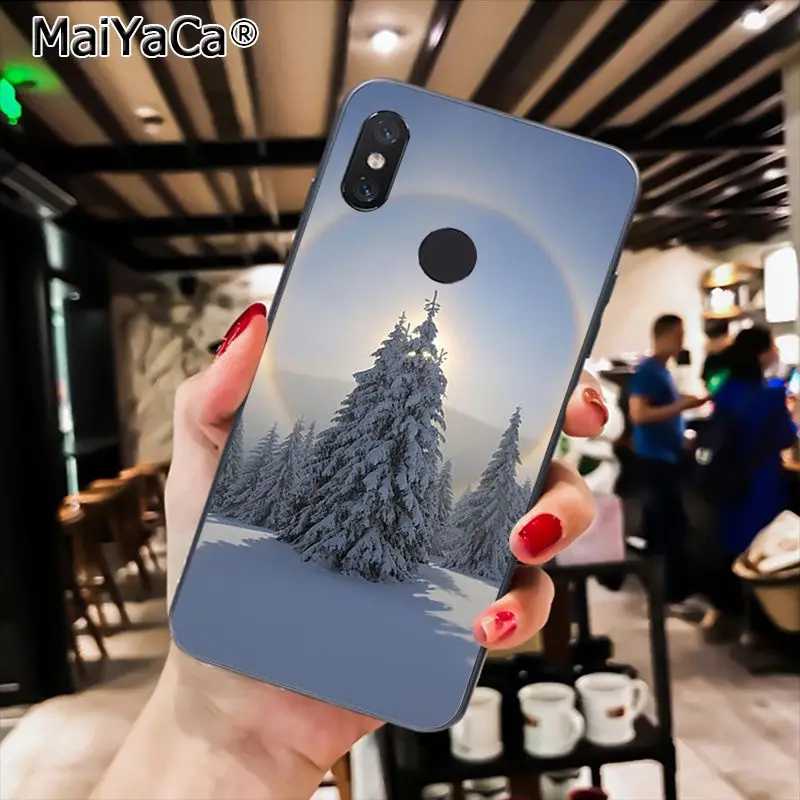 MaiYaCa зимние снежные горы Sceneary черный чехол для телефона для Xiaomi Redmi8 4X 6A S2 7A 6A Redmi 5 5Plus Note5 7 Note8Pro