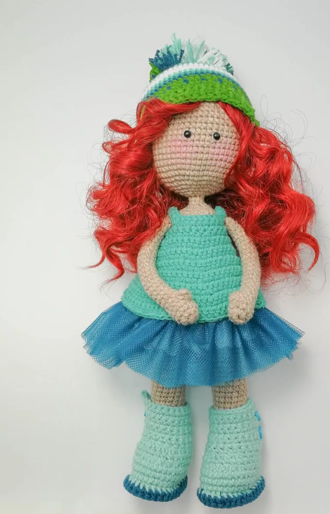 Вязаные игрушки amigurumi girls doll номер WS0066