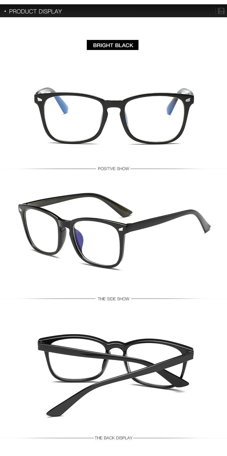 Синий светильник, очки для мужчин, компьютерные очки, игровые очки, прозрачная оправа для очков, женские очки с защитой от синего излучения