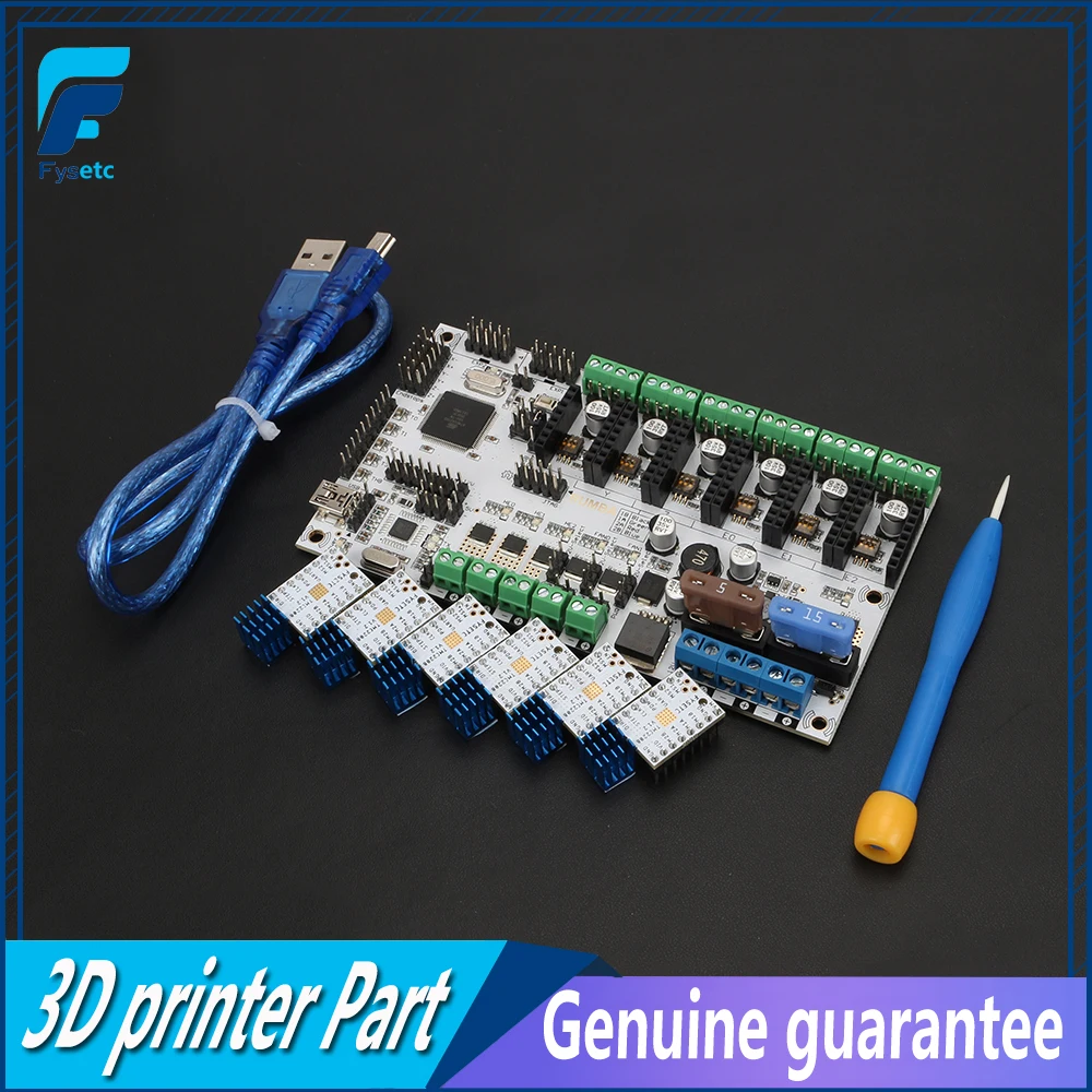 

Rumba Plus Control Board For 3D Printer Motherboard Upgrade Rumba+ MPU RUMBA Optimized Version + 6pcs TMC2208 Stepper Driver