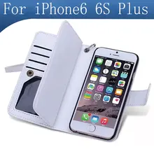 ForiPhone6Plus Luxury PU Leather Wallet Mobile Phone Cover Magnetic Detachable Case With Stand Card Holder Vintage Style Holster