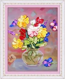 Рукоделие Набор для вышивки крестиком из ленты сделай сам|set top box dvb|ribbon sticksset toilet |