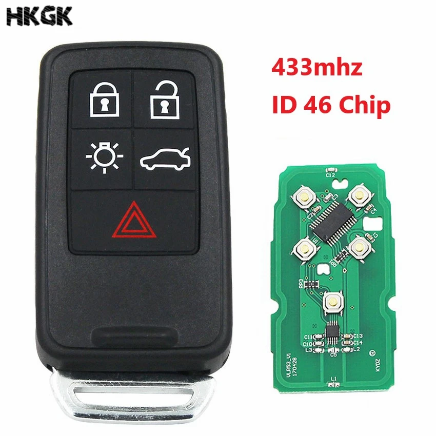 New-Replacement-5-Button-Remote-Key-Smart-Car-Key-Fob-KYDZ-434Mhz-ID46-Chip-for-Volvo