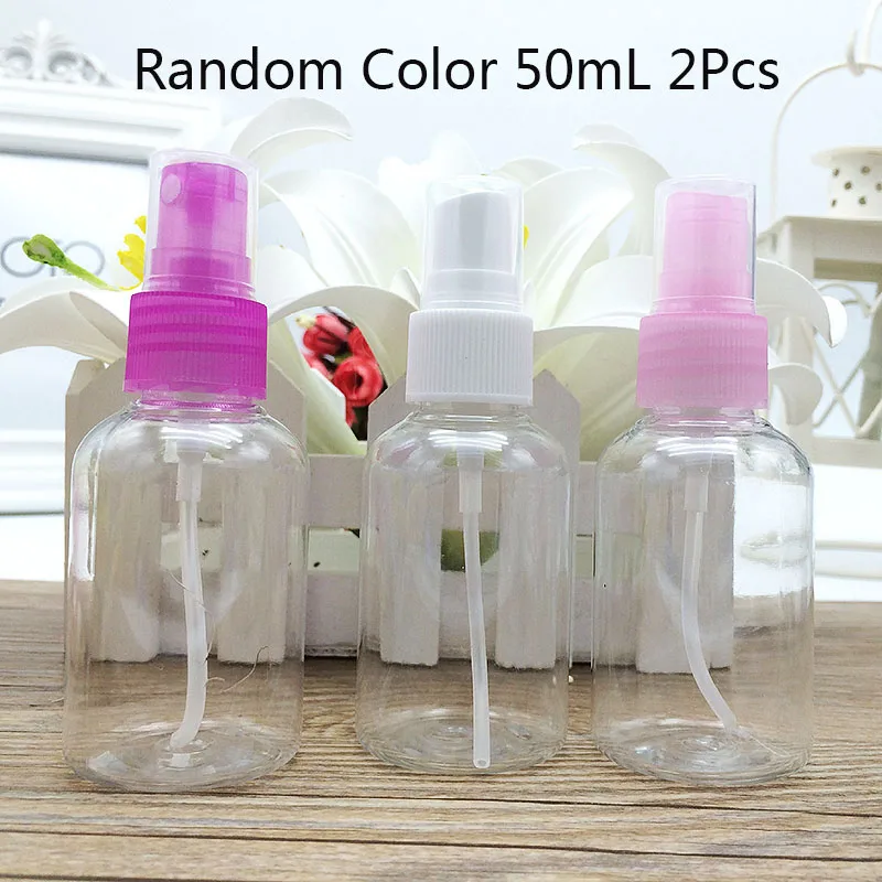 Fashion Plasic Empty bottle Travel Makeup Spray Bottle cream box Portable cosmetics beauty travel set - Color: Random color 2PCS