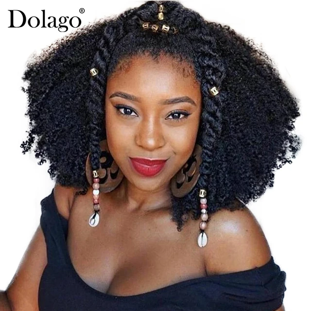 Human Braiding Hair Bulk No Attachment Mongolian Afro ...