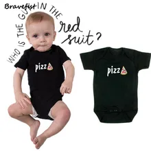 קיץ 0-2Y תינוק Bodysuits כותנה תינוקות גוף סרבל קצר שרוול בגדים פיצה מודפס יילוד תינוק Bebes ילד ילדה בגד גוף