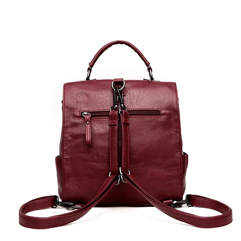Multifunctio mujeres mochilas de cuero de viaje bolso de hombro Mochila de alta calidad mujeres bolso de escuela Mochila niña Mochila Multifunctio mujeres mochilas de cuero de viaje bolso de hombro Mochila de alta calidad mujeres bolso de escuela Mochila niña Mochila