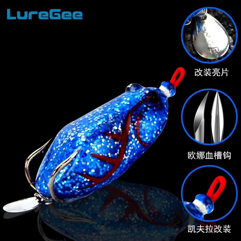 

Frog lure 55mm/60mm big size Frog fihsing lure 10g/14g lifelike floating lure for snakehead Striped bass fishing Bionic Bait
