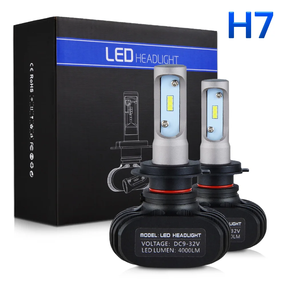 

NICECNC S1 H7 Motorcycle CSP LED Headlight Bulb 50W 6500K High Low Beam For Kawasaki Z750S 2005-2007 Z1000 2004-2007 Z 750S 1000