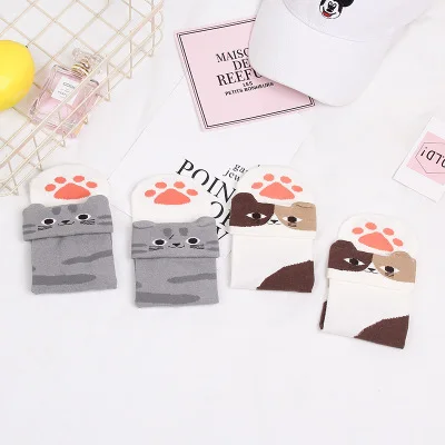 Carnina женские и мужские короткие носки kawaii harajuku art коттоновые Забавные милые кошки