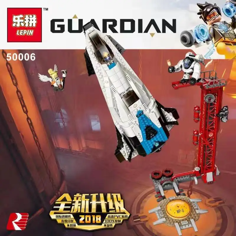 

New Lepin 50006 Overwatching Games The Legoing 75975 Watchpoint Gibraltar Set Building Blocks Bricks Kids Toys Christmas Gifts