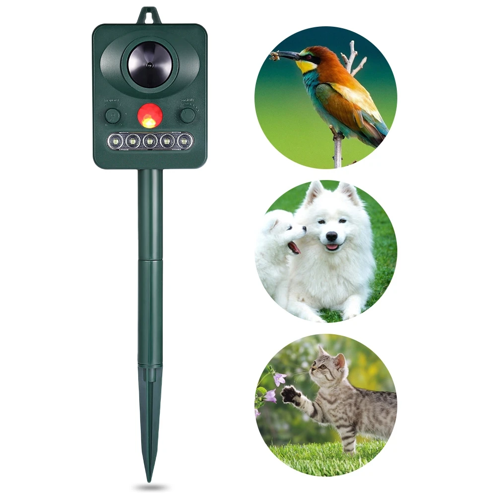 

Original Ultrasonic Dog Cat Repeller Outdoor Solar Powered Infrared Sensor Animal Birds Chaser Repellers With Infrared Detector