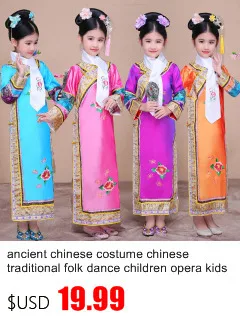 Традиционное китайское традиционное платье Тан ханьфу для девочек; детская одежда для костюмированной вечеринки; детский танцевальный костюм феи; Древний китайский костюм