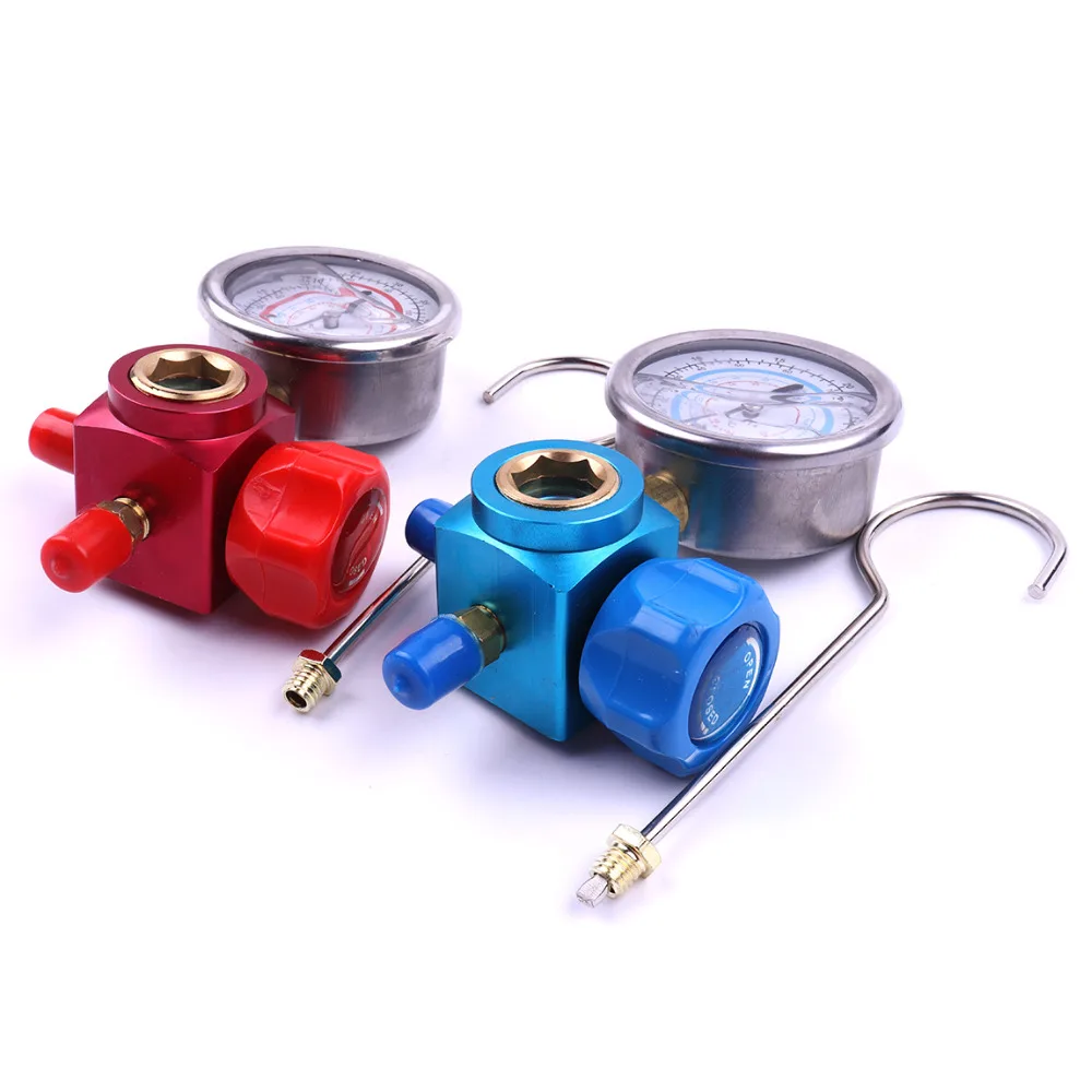 HOLYOVER 1 шт. красный синий 1/4 Thread R410A R134A R22 H/L манометр для кондиционера коллектора