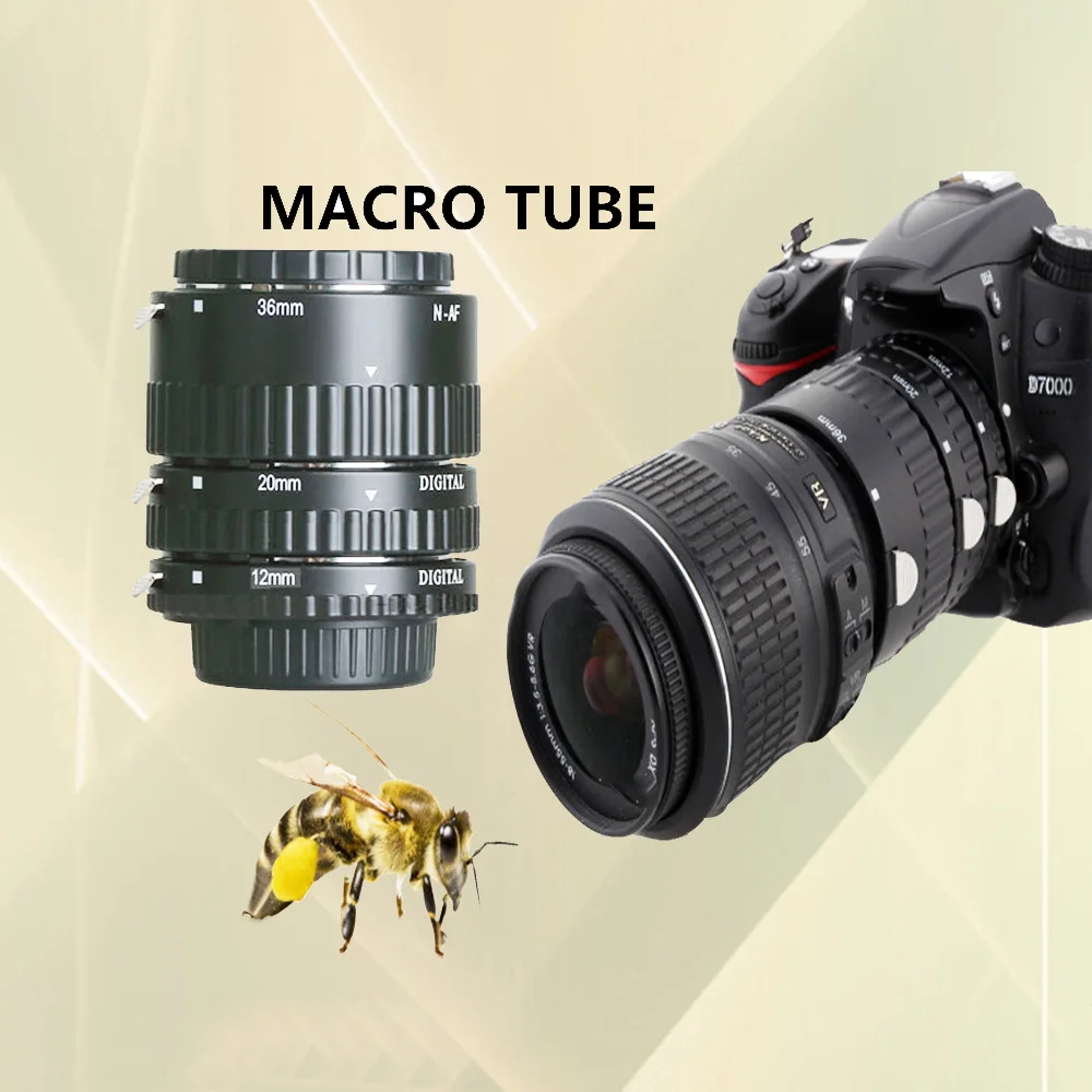  Metal Macro Mount Auto Focus AF Extension Tube Ring For Nikon d3200 d5100 d3100 d7100 d5200 d90 d7000 d3300 d5300 Lens Adapter 
