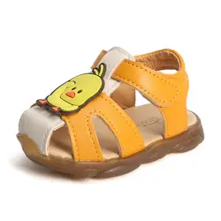 2019 новые детские сандалии лето для пляжная обувь для мальчиков детские летние мягкие нижние кожаные обувь для мальчиков сандалии размер 15-19