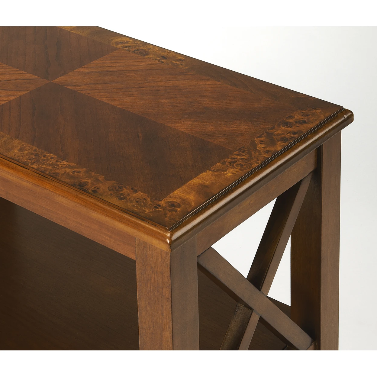Butler Vance Olive Ash Burl Bookcase (2)