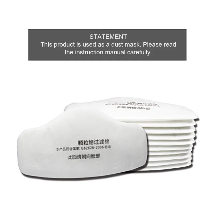 

60Pcs Filter Cotton For Lebau035 Dust Mask Supporting Dust Filter Pro Anti Industrial Dust Pollen Haze Fiber Nonwoven