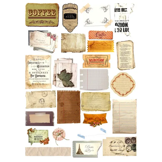 2 pcs vintage circus ticket diy decor scrapbook bullet journal
