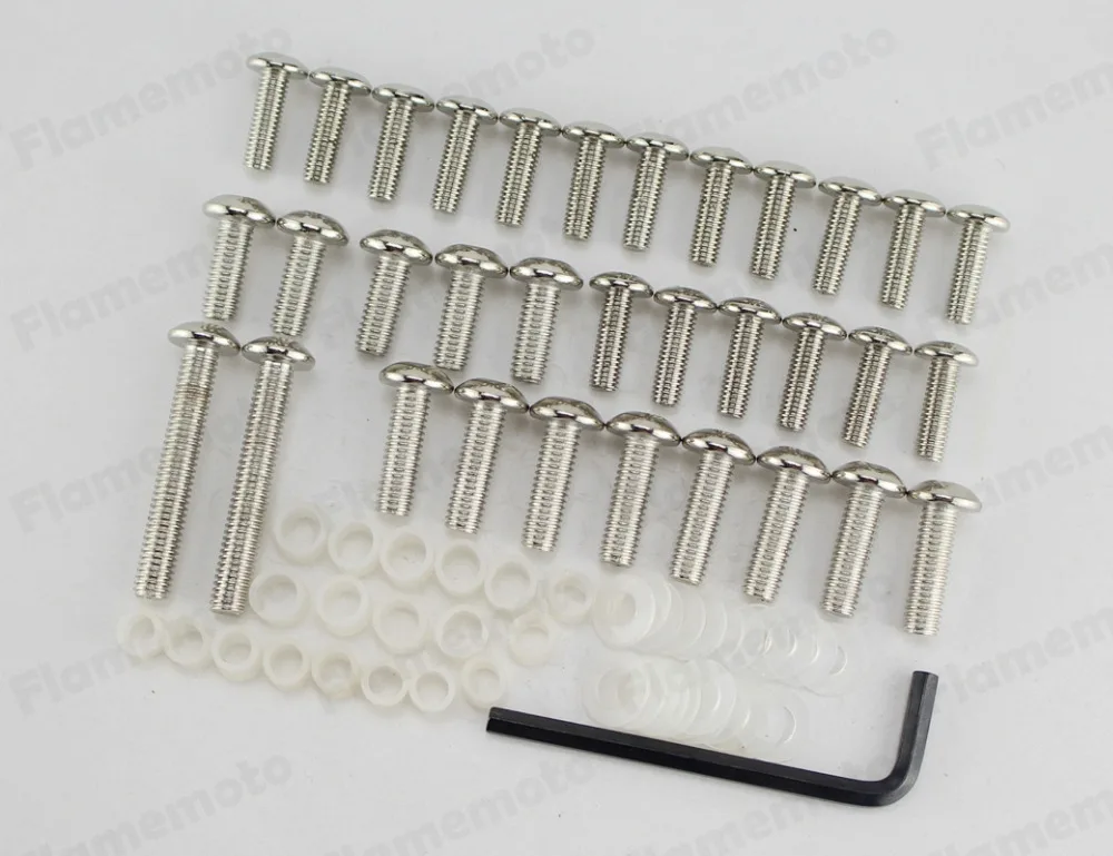 

Chrome Fairing Body Bolts Screw Kit Motorcycle Sportbike for Suzuki Hayabusa GSXR 1300 1999 - 2007