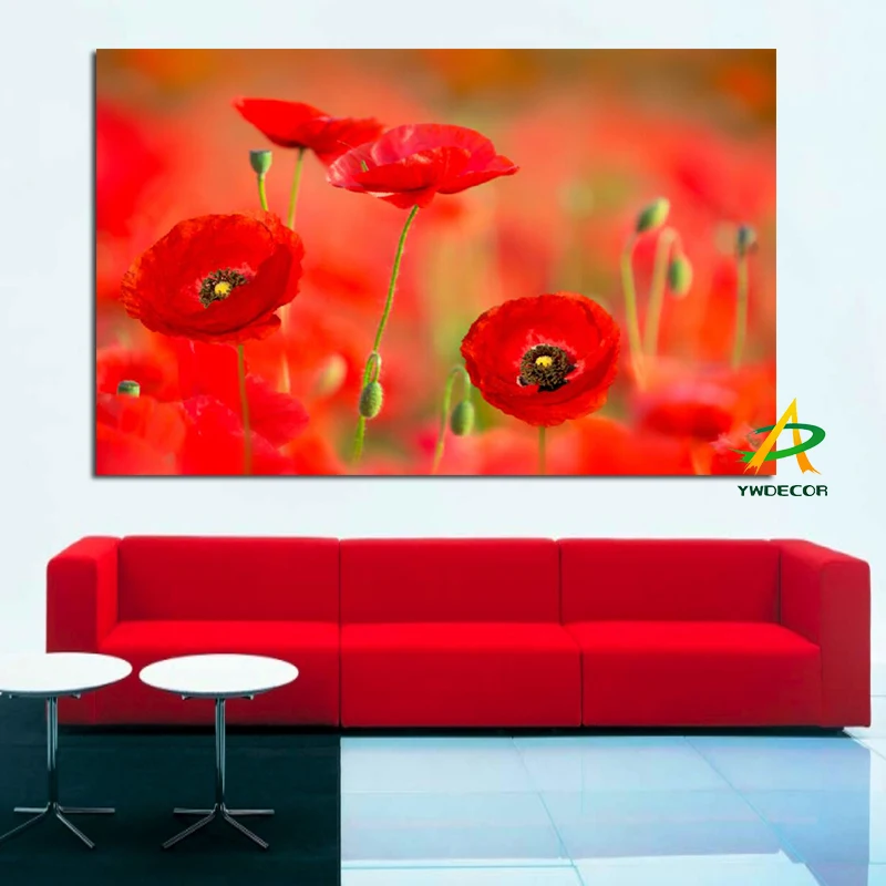 Ywdecor Orange Poppy Flower Modern Canvas Painting Hd Print On Ywdecor Orange Poppy Flower Modern Canvas Painting Hd Print On Frameless Wall Picture Art Living Room Home Decor