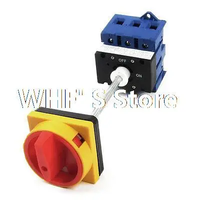 

AC220V AC380V AC690V 80A On/OFF 6 Screw Terminals Rotary Changeover Switch