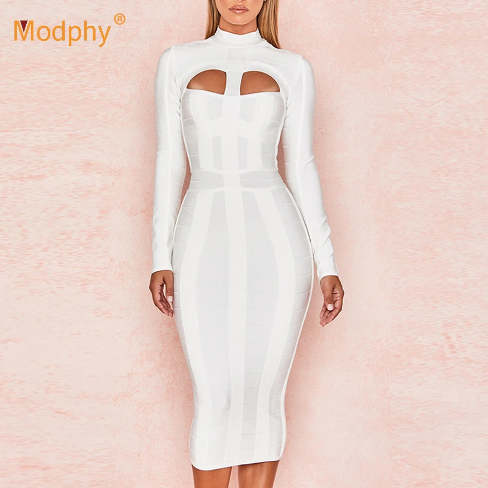 sexy white bandage dress