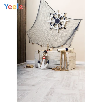 

Yeele Photo Backdrops Ship Anchor Gray Wooden Box Fishnet Baby Birthday Party Kid Portrait Photo Backgrounds For Photo Studio