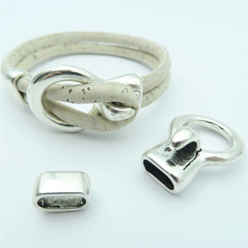 

10 Sets For 5mm leather clasp antique sliver hook clasp Bracelet Clasps jewelry finding D-6-103