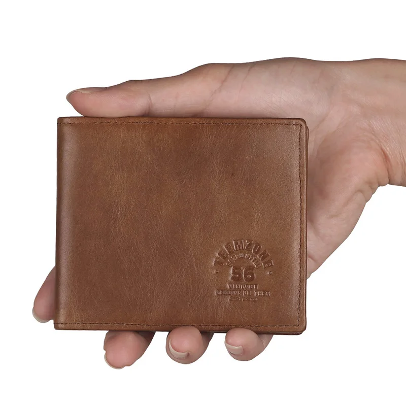 

Vintage Men Wallet Genuine Leather Card Holder Short Wallet Luxury Man Purse Brand Card Case Casual Standard Wallets J20