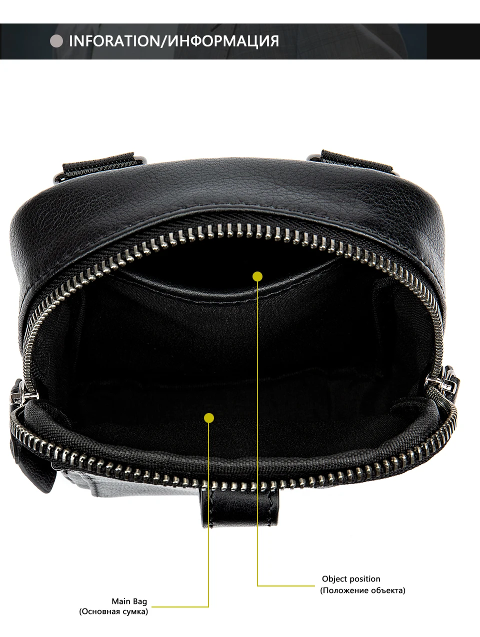 Men's Bag Crossbody Shoulder Bag Genuine Leather Male Mini Fanny Pack Clutch Small Money Belt Bags for Men Pouch Pack 5