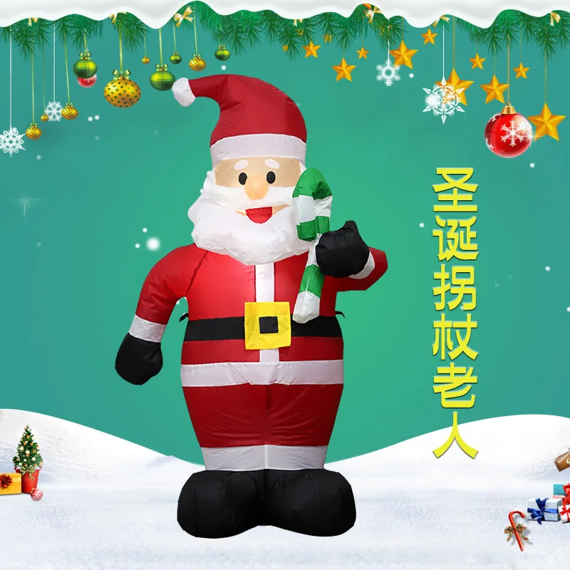 

1.2M Inflatable Santa Claus LED Dolls Inflatable Christmas Yard Decorations Ornament Christmas Party Outdoor Inflatable Toys