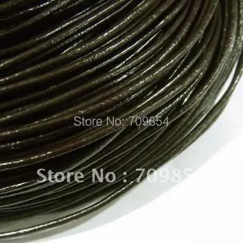 

free shipping!!! 100meter /lot 2mm Genuine Leather Cord Coffee Color jewelry String #f6y