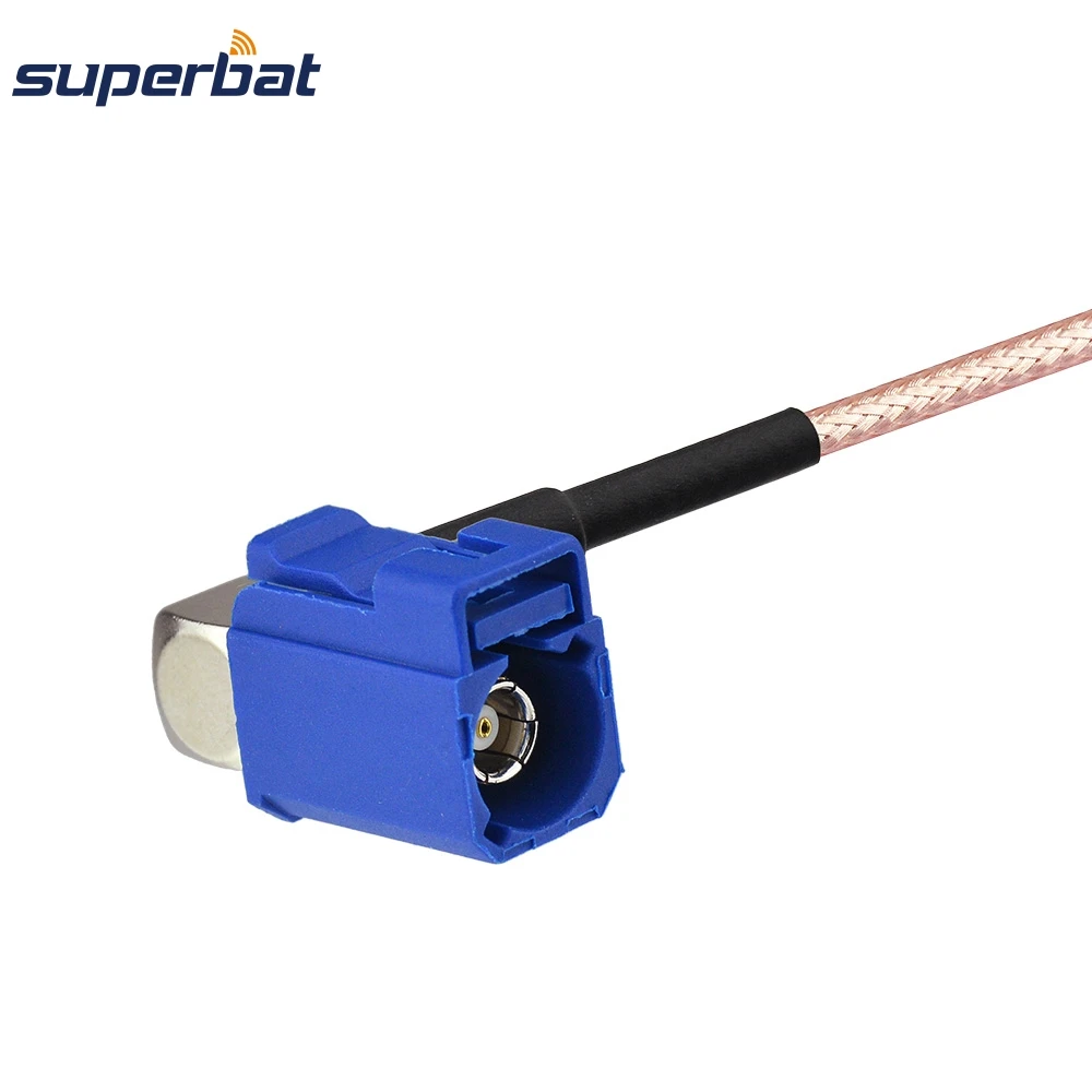 Right Angle Fakra C Female to Straight Fakra C Jack Adapter Cable