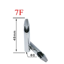 50 шт. размеры 7FT татуировки наконечники из нержавеющей стали колпачки для татуажа советы для игл