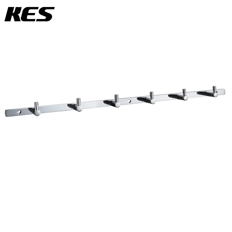 

KES A1060H6 Wall Mounted Towel Hook Rail/Coat Rack with 6 Hooks, Chrome