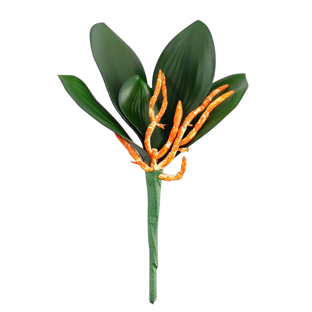 Садовый зеленый искусственный цветок фаленопсиса имитация растения PU листья домашние декоративные поддельные цветы Свадебная вечеринка Горшечное растение