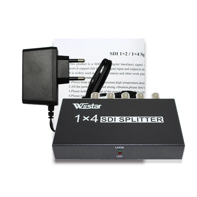 

High Quality SDI Splitter 1x4 Multimedia Splitter SDI Extender Adapter Support 1080P TV Video for Projector Monitor DVR